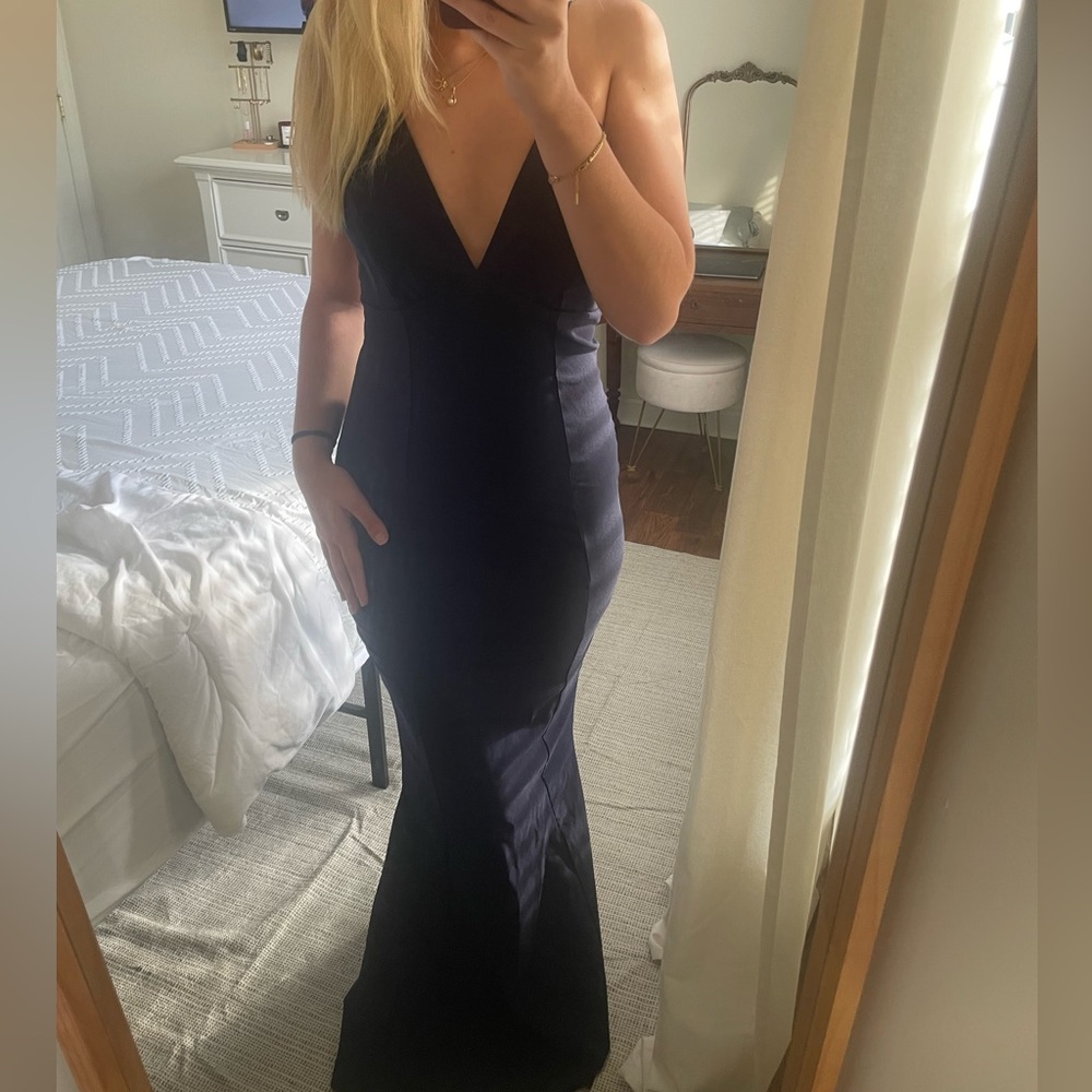 NWT PrettyLittleThing Elegant Navy Dress